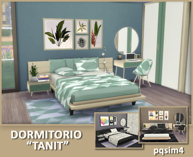 Sims 4 Tanit bedroom by Mary Jiménez at pqSims4