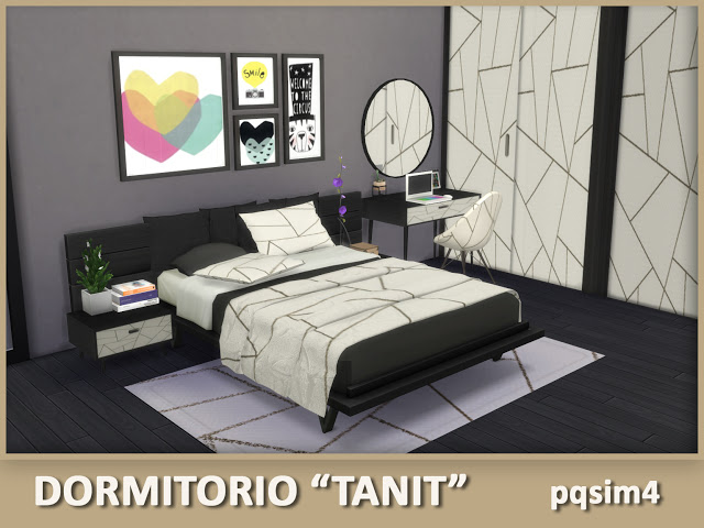 Sims 4 Tanit bedroom by Mary Jiménez at pqSims4