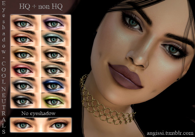 Sims 4 Eye Shadow COOL NEUTRALS at Angissi