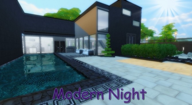 Sims 4 Modern night house at Allis Sims