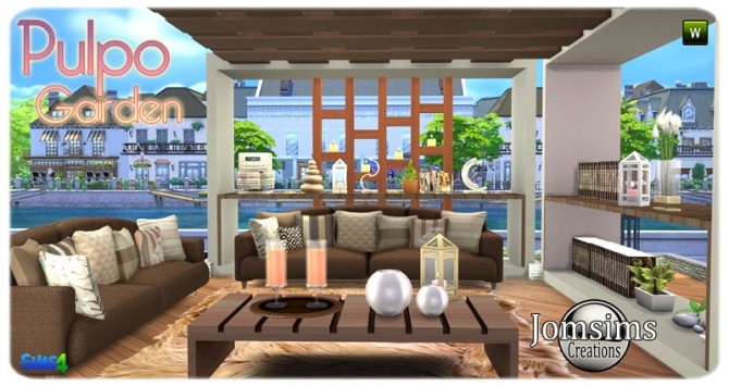 Sims 4 Pulpo Garden set at Jomsims Creations