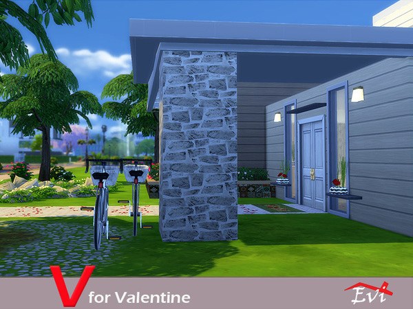 Sims 4 V for Valentine house by Evi at TSR