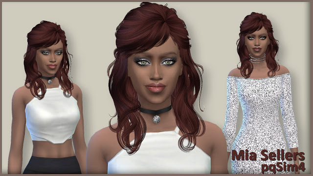 Sims 4 Mia Sellers by Mary Jiménez at pqSims4