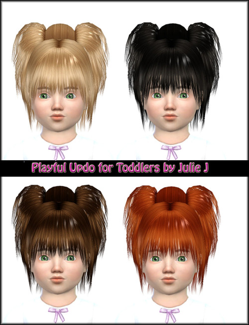 Sims 4 Playful Updo for Toddlers at Julietoon – Julie J