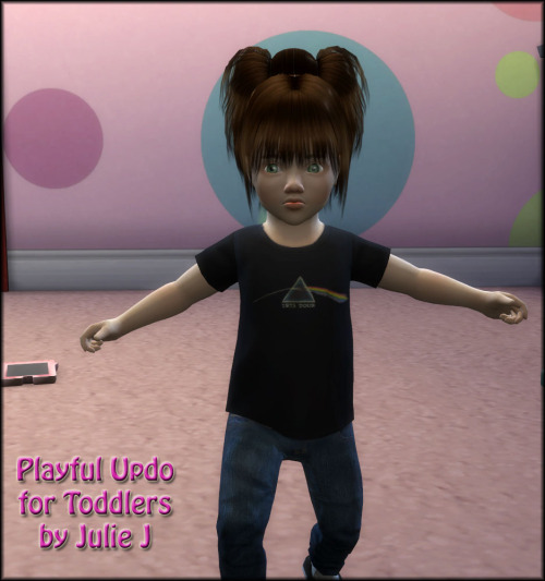Sims 4 Playful Updo for Toddlers at Julietoon – Julie J