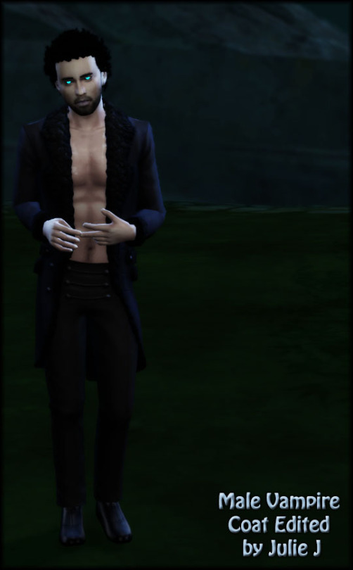 Sims 4 Male Vampire Coat Edited at Julietoon – Julie J