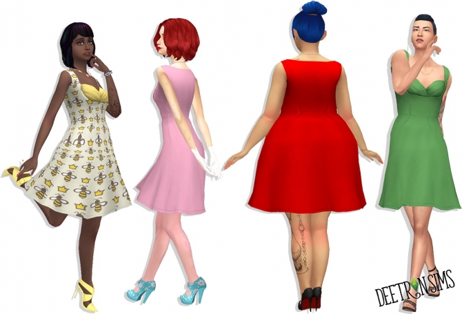 Oh Honey Dress At Deetron Sims Sims 4 Updates