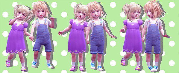 Twins Toddler Pose 02 At A Luckyday Sims 4 Updates