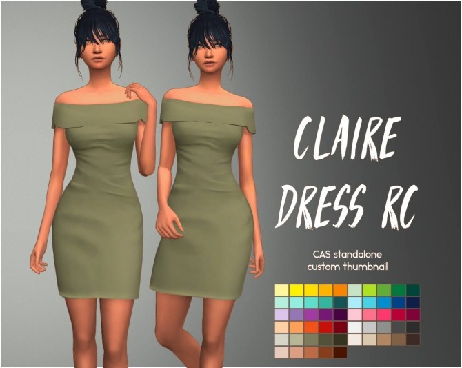 Sims 4 Claire Dress RC by Sympxls at SimsWorkshop