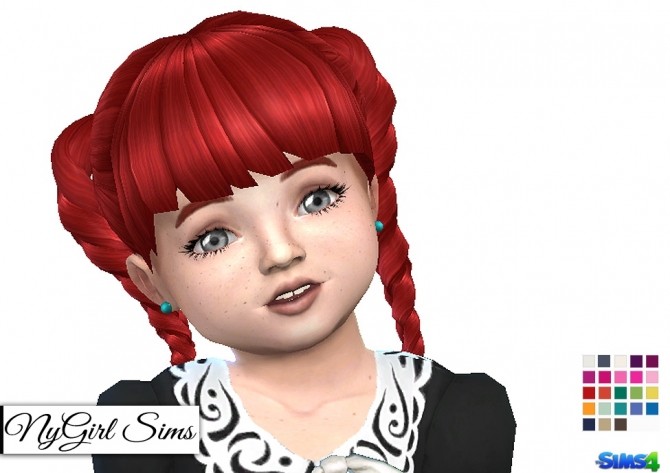 Sims 4 Colored Pearl Toddler Earrings at NyGirl Sims