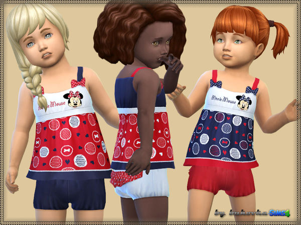 Sims 4 Dress Minnie Mouse by bukovka at TSR