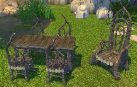 Fire_flower’s Dark Elf Basics set for Dunmeri Homes by BigUglyHag at SimsWorkshop