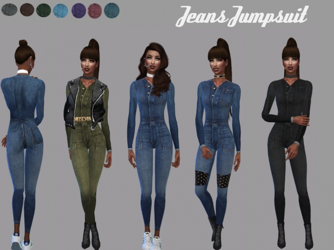 Denim jumpsuit at Teenageeaglerunner » Sims 4 Updates