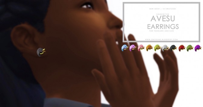 Sims 4 Avesu Earrings for Kids and Toddlers at Onyx Sims