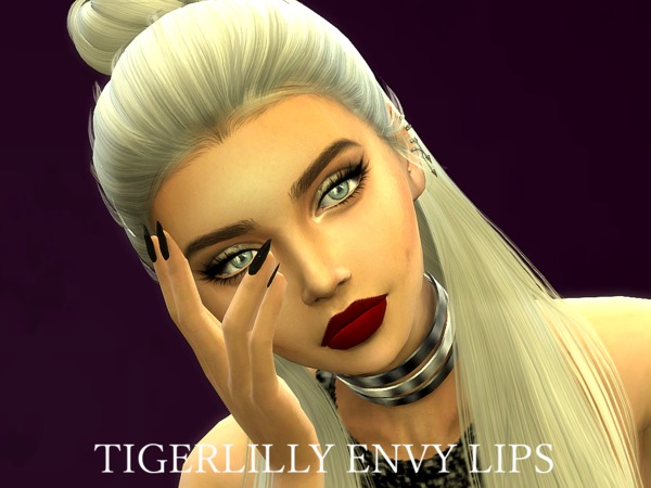 Sims 4 Envy Lips by tigerlillyyyy at TSR