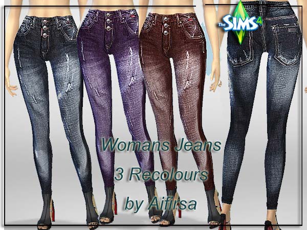 Sims 4 Skinny jeans by Aifirsa at Lady Venera