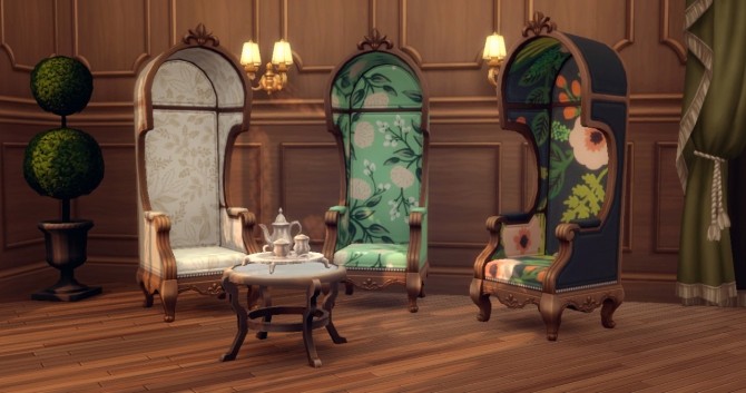 Sims 4 Framed Rifle Paper Chairs at Hamburger Cakes