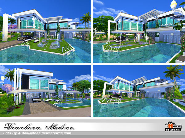Sims 4 Tanakorn Modern house by autaki at TSR