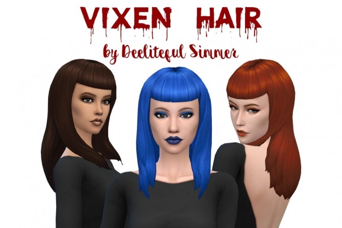 Sims 4 Vixen hair at Deeliteful Simmer