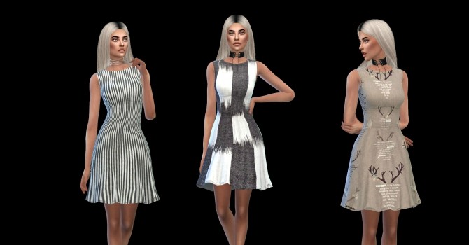 Sims 4 Flare Dress at Leo Sims