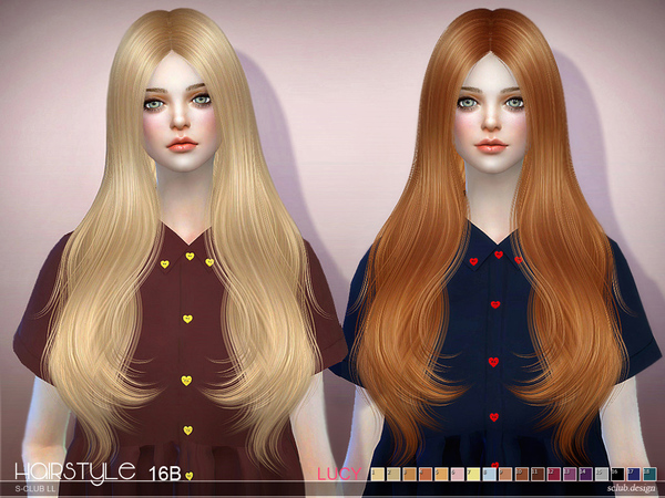 Sims 4 Lucy n16B hair by S Club at TSR