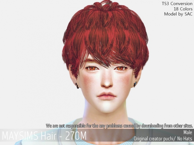 Hair 270M (Puchi) at May Sims » Sims 4 Updates