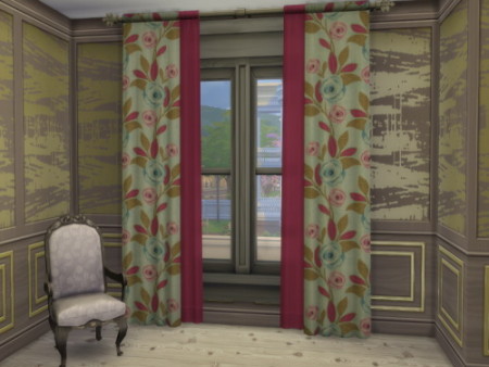 RC Flowerful Curtains 2 at ChiLLis Sims