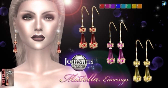 Sims 4 Mistella Earrings at Jomsims Creations