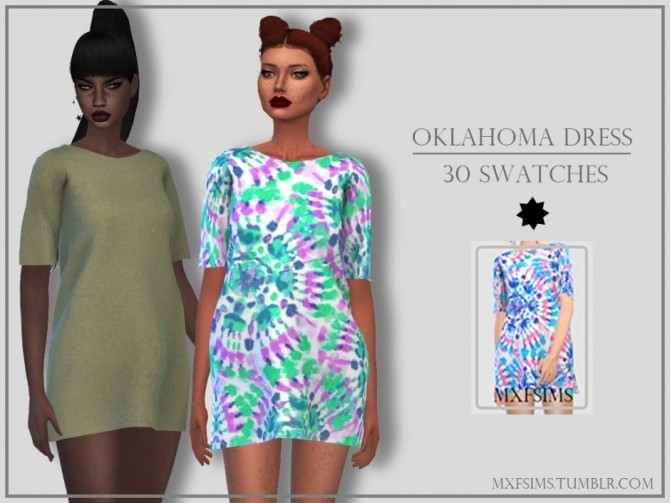 Sims 4 Oklahoma Dress at MXFSims