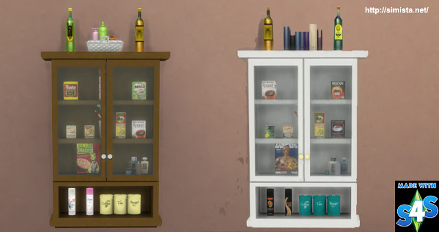 Sims 4 Glass Wall Cabinet at Simista