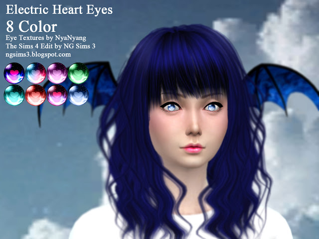 Sims 4 Electric Heart Eyes at NG Sims3