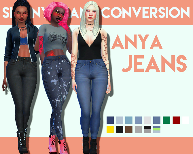 Sims 4 Anya Jeans by Weepingsimmer at SimsWorkshop