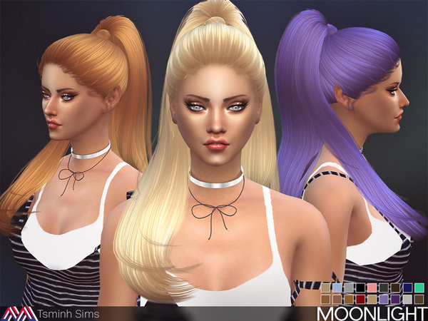 Sims 4 Moonlight Hair 27 by TsminhSims at TSR