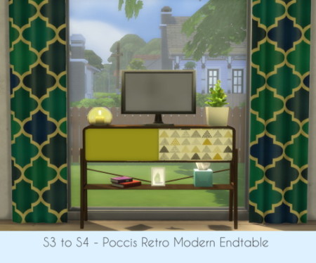 S3 to S4 Poccis Retro Modern Endtable at ChiLLis Sims