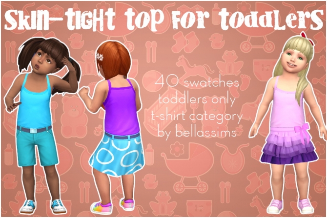 Skin-tight top for toddlers at Bellassims » Sims 4 Updates