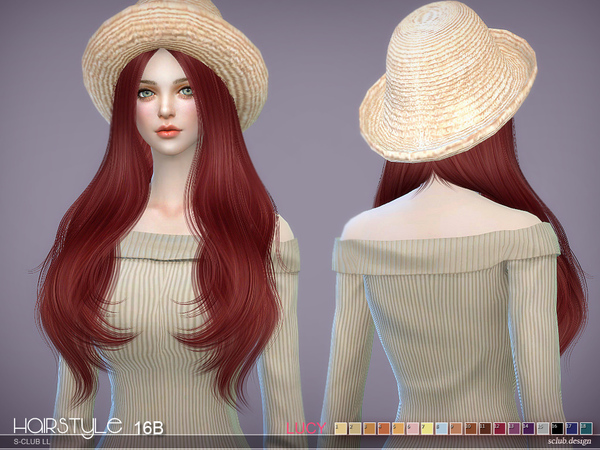 Sims 4 Lucy n16B hair by S Club at TSR