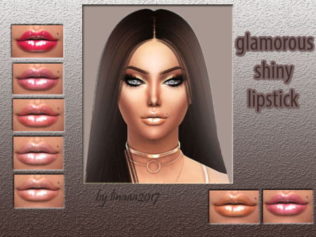 Glamorous shiny lipstick by linaaa2017 at TSR