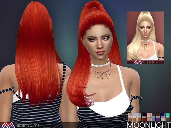 Sims 4 Moonlight Hair 27 by TsminhSims at TSR