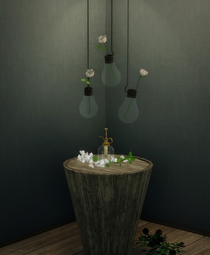 Sims 4 Vintage Hanging Bulb and Rose at YUMIA’S PLACE