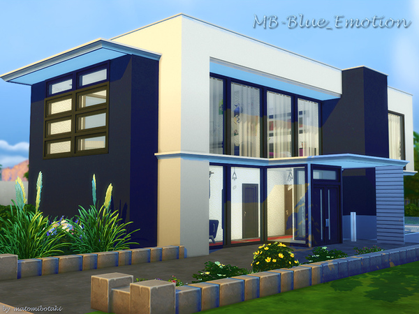 Sims 4 MB Blue Emotion house by matomibotaki at TSR