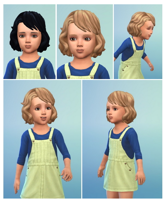 Sims 4 Wavy Hair with Bangs for Girls at Birksches Sims Blog