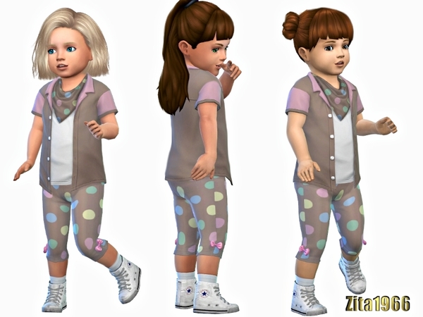 Sims 4 Polka Baby set by ZitaRossouw at TSR