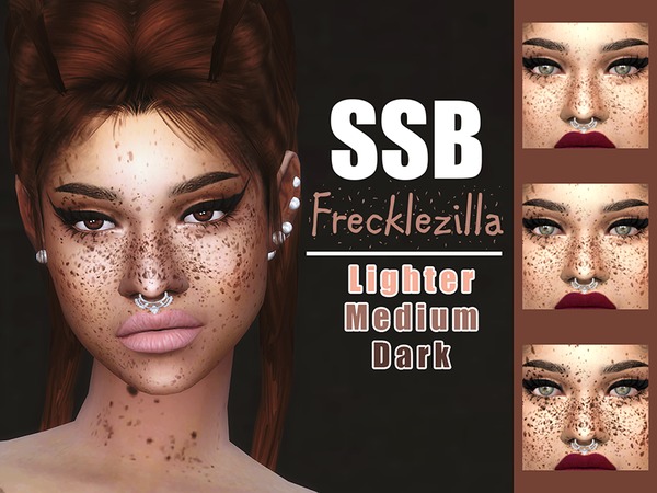 Sims 4 SSB Frecklezilla Face & Body Freckles by SavageSimBaby at TSR