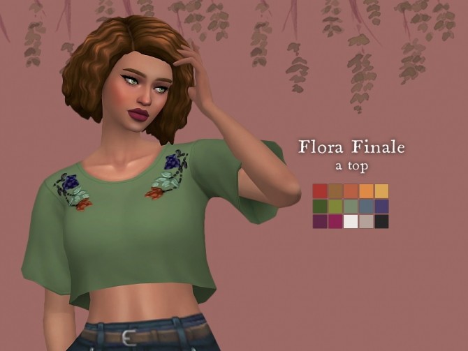 Sims 4 Flora finale top at Nolan Sims