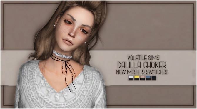 Sims 4 DALILLA CHOKER at Volatile Sims