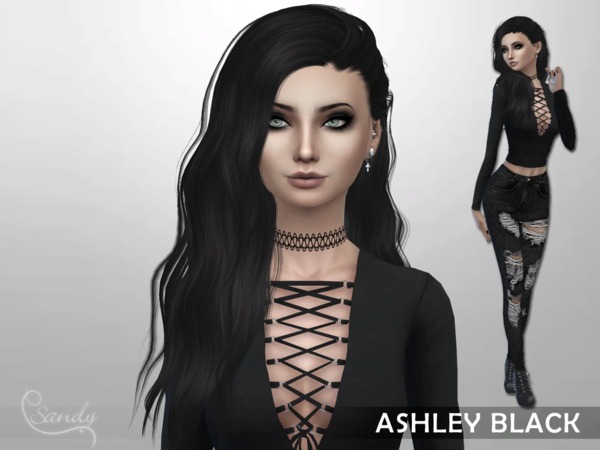 Sims 4 Ashley Black by sand y at TSR