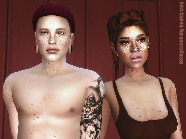 Sims 4 SSB Frecklezilla Face & Body Freckles by SavageSimBaby at TSR