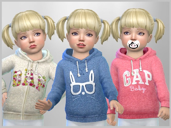 Sims 4 Toddler Girls Hoodie by SweetDreamsZzzzz at TSR
