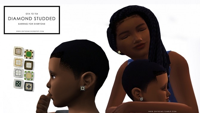 Sims 4 GTA Diamond Studs for Everyone at Onyx Sims