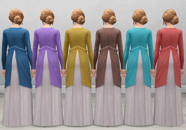 Sims 4 Mary Edwardian Dress at Historical Sims Life